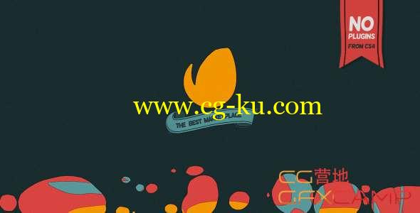 AE模板-创意流体图形MG动画Logo展示 Sticky Colors的图片1