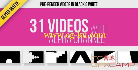 图形变化遮罩视频转场素材 31 Transitions Alpha Mattes的图片1