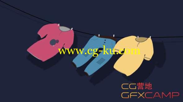 衣服飘动布料MG动画AE教程 After Effects - Cloth Animation Tutorial的图片1