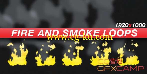 二维卡通火焰烟雾视频素材 Anime Action Essentials - Fire and Smoke Loops的图片1