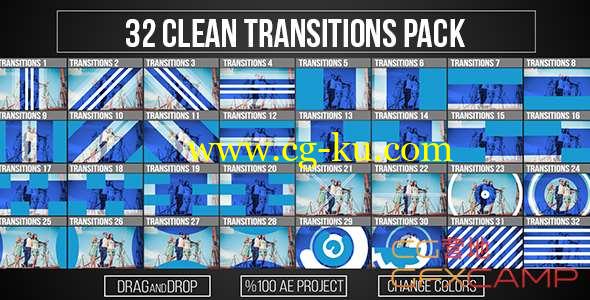 AE模板-图形动画视频转场 Transitions的图片1