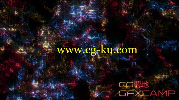 发光方块大屏幕动画视频素材 Glowing Cubes Particles的图片1