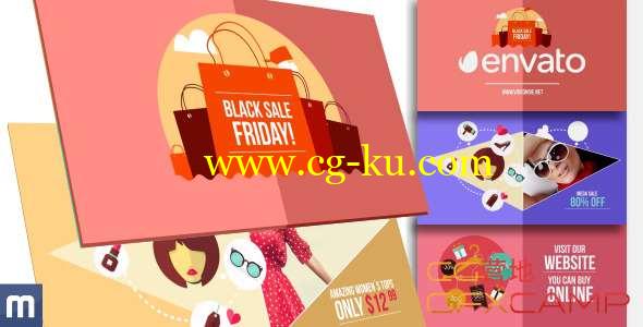 AE模板-黑色星期五商品促销宣传MG动画 Black Friday Sale - Online Promo的图片1