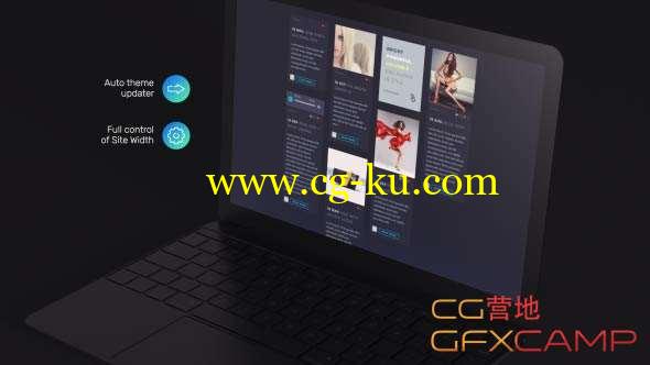 AE模板-笔记本电脑网站宣传动画片头 Website Laptop Presentation的图片1