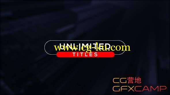AE模板-线条动画简洁文字标题 Unlimited Minimal Titles的图片1