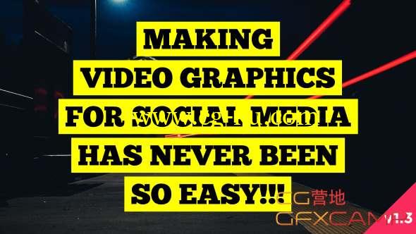 人名字幕条动画制作AE脚本 Social Media Video Graphics的图片1