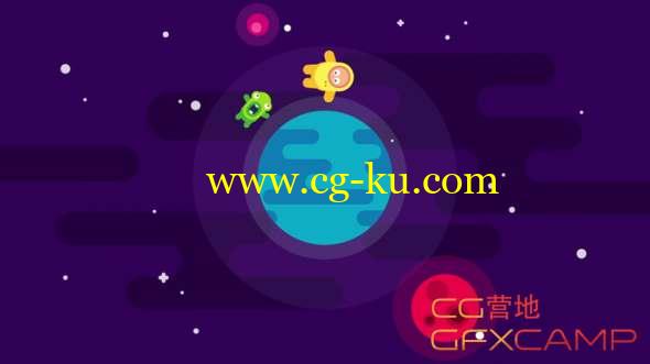 太空宇航员卡通MG动画AE教程 After Effects - Characters in Space Animation Tutorial的图片1