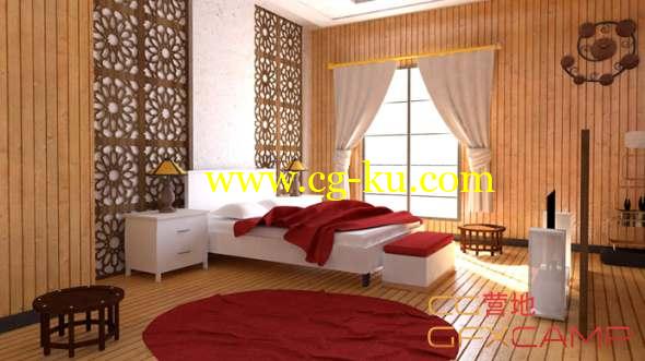 室内场景快速渲染C4D教程(含工程) Cinema 4D - Quick and Easy Realistic Interior Render Tutorial的图片1