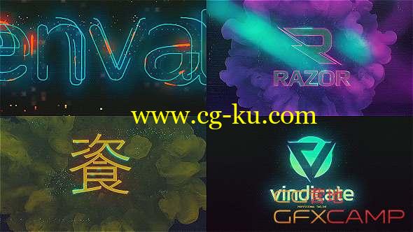 AE模板-科技感游戏视频片头Logo动画 Cyberpunk Glitch Logo Reveal的图片1