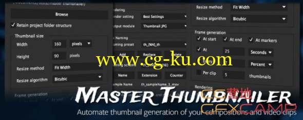 视频合成生成略缩图AE脚本 Aescripts CI Master Thumbnailer v1.0.5 + 使用教程的图片1