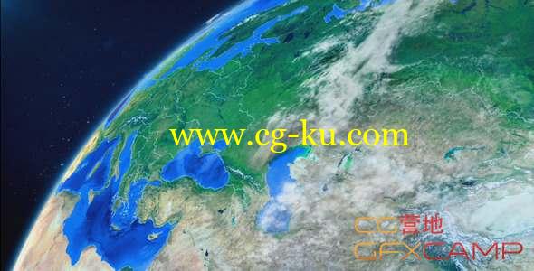 AE模板-宇宙俯冲地球任意地点放大动画 World Map Earth Zoom的图片1