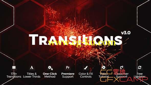 AE模板-图形遮罩视频转场 Transitions的图片1