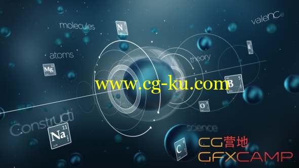 AE模板-三维科技感细胞化学Logo动画 Molecules的图片1