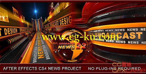 新闻模板 VideoHive Broadcast Design News Opener的图片1