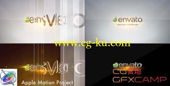 Apple Motion模板-简单折射Logo动画 Simple Glossy Slider Logo的图片1