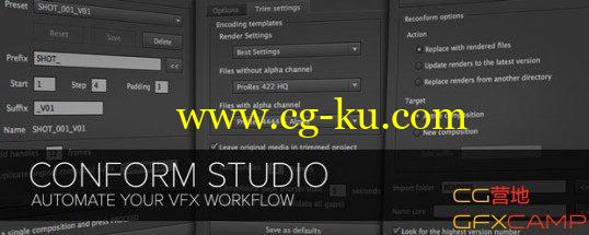 AE流程管理脚本 Aescripts Conform Studio V1.0的图片1