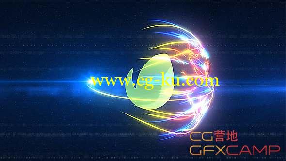 AE模板-彩色光线粒子球形Logo动画 Colorful Reveal的图片1