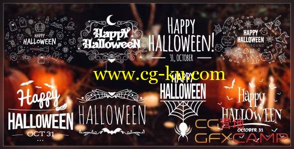 AE模板-万圣节创意文字标题动画 Halloween II的图片1