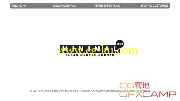 AE模板-30组简单黑白文字标题动画 Minimal Titles II的图片1