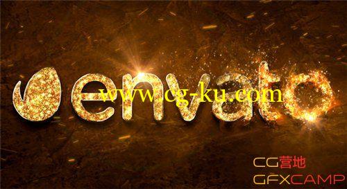 黄金火焰粒子Logo展示 VideoHive Fire Gold Logo的图片1