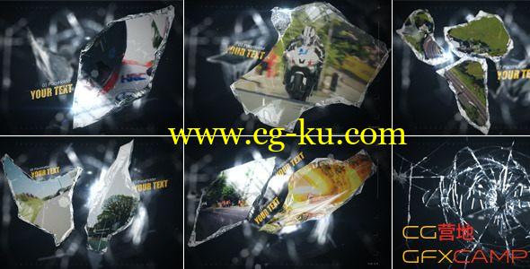 玻璃破碎照片展示 VideoHive Glass Shard的图片1