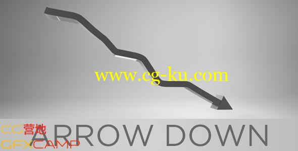 三维箭头视频素材 VideoHive Arrow Down的图片1