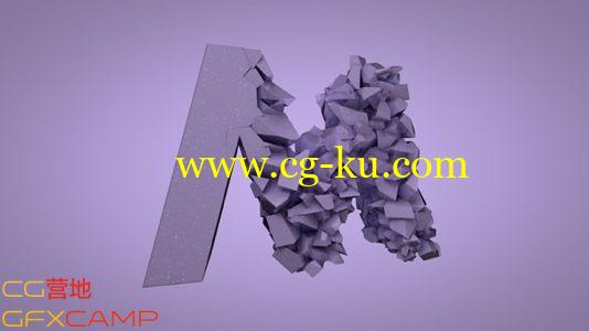 C4D文字破碎教程 Cinema 4D – Creating Chaos and Irregularity Tutorial的图片1