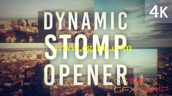 AE模板-图片拼贴文字快闪片头 Dynamic Stomp Opener的图片1