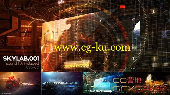 AE模板-未来科幻三维宇宙片头 SKY LAB 001的图片1