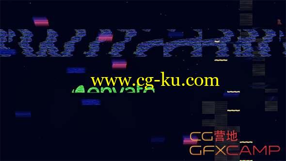 Apple Motion模板-信号损坏扭曲Logo动画 Glitch Logo的图片1
