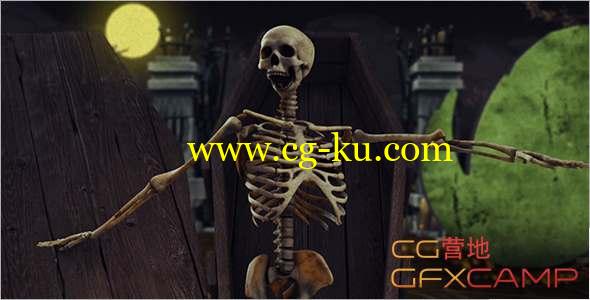 AE模板-万圣节骷髅跳舞聚会动画片头 Halloween Party的图片1