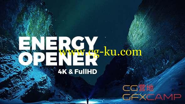 AE模板-图片切割拼贴文字标题片头 Energy Opener的图片1