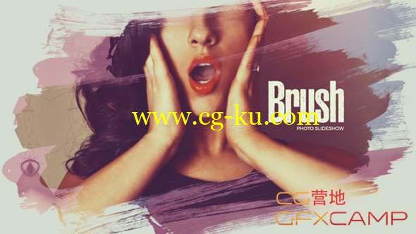 AE模板-笔刷遮罩动画图片相册片头 Beautiful Brush Photo Slideshow的图片1