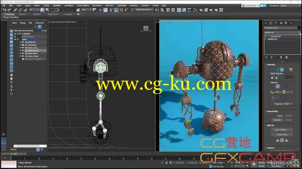 3DS MAX模型展UV贴图教程(英文字幕) Lynda - 3ds Max 2018: Mastering UVW Mapping的图片1