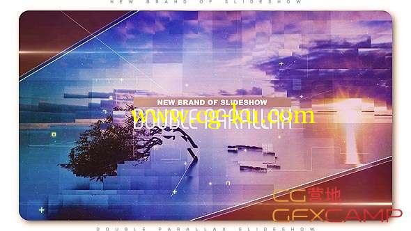 AE模板-三维视差拼贴图片展示片头 Double Parallax Slideshow的图片1