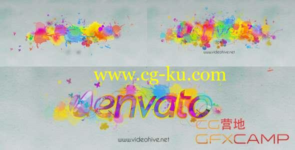 AE模板-水彩泼撒Logo动画 Logo Revealer Paint Drops Design的图片1