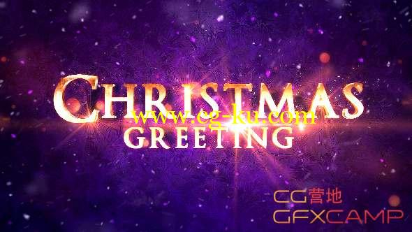 AE模板-圣诞节粒子文字标题片头 Christmas Greeting Titles的图片1