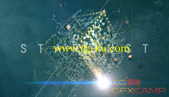 科幻三维方块Stardust粒子AE教程 After Effects - Creating a Sci-Fi Alien Cube using Stardust Tutorial的图片1