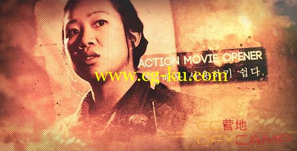 AE模板-动作电影宣传片人物介绍定格片头 Action Movie Opener的图片1