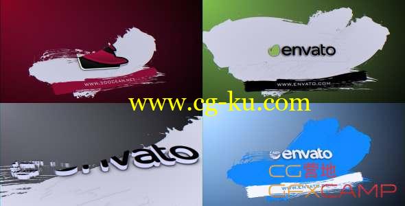 AE模板-笔刷遮罩Logo动画 Brush Logo Reveal的图片1