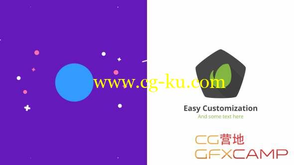 AE模板-扁平化简单图形Logo动画 Flat Logo Reveal的图片1