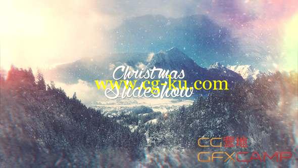 AE模板-圣诞节粒子视差图片展示 Christmas Slideshow的图片1