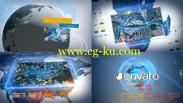 AE模板-科技感地球介绍动画 Digital Earth Motion Graphics的图片1