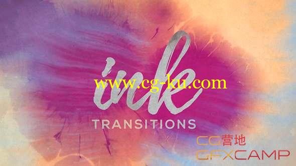 AE模板-水墨散开遮罩视频转场 Ink Transitions的图片1
