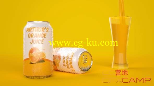 果汁广告场景C4D渲染合成教程 Cinema 4D and After Effects - Juice Commercial Texturing and Compositing Tutorial的图片1