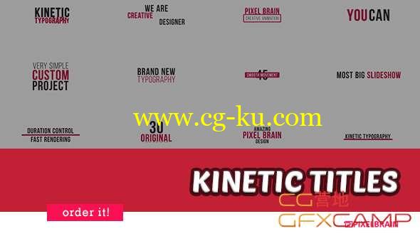 AE模板-45组文字标题排版动画 Kinetic Typography的图片1