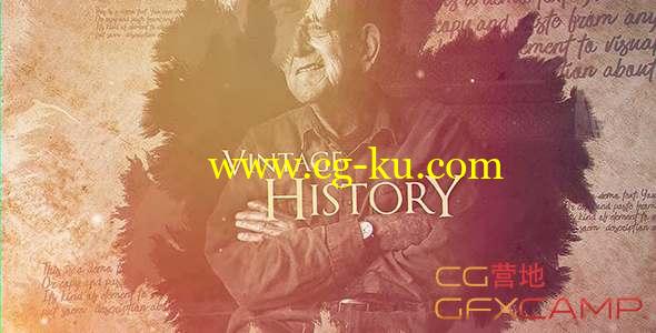 AE模板-水墨散开复古历史回忆图片开场 Vintage History的图片1
