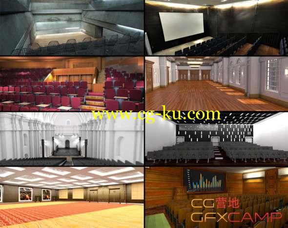 活动开会室内场景C4D模型 The Pixel Lab - Events and Venues Pack For C4D的图片1