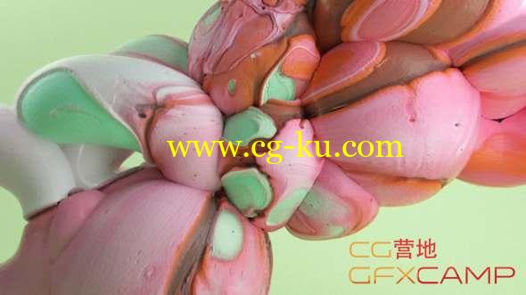 C4D抽象艺术效果教程 How To Make a Sorbet Tumor With Octane Render Texture的图片1