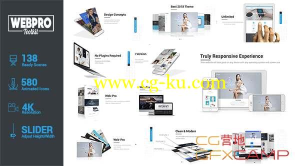 AE模板-网站手机iPad宣传展示动画 Web Pro的图片1